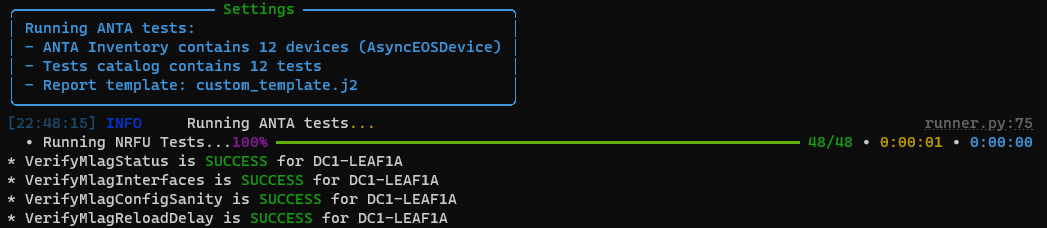 anta nrfu json results